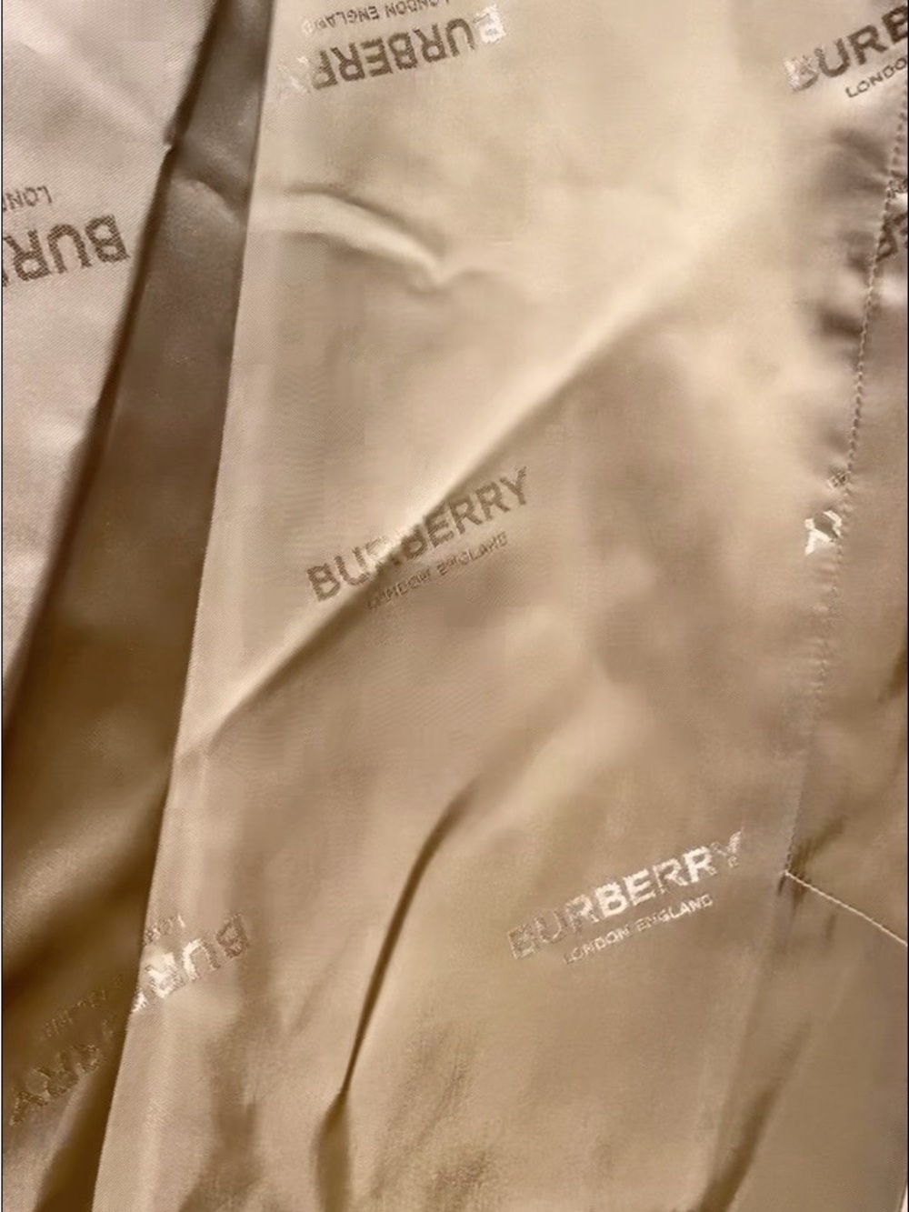 Unisex Burberry Beige Logo Trench Coat - Picture 8 of 9